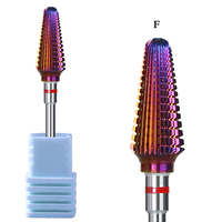 Outils professionnels de sécurité pour le nail art, fraises à ongles en carbure de tungstène 2XC 3XC violettes pour le polissage et l'élimination des cuticules