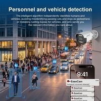Caméra IP PoE 4MP, caméra de sécurité extérieure, vision nocturne couleur, détection humaine, audio bidirectionnel, caméra CCTV IP66