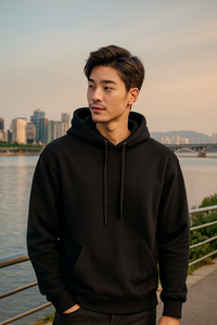 Sudadera con Capucha Extra Grande de Algodón y Felpa de Doble Capa, Cálida para Invierno, con Bolsillo Tipo Canguro, Estilo Casual Coreano, Transpirable, Unisex - Product Image 2