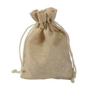 Custom Soft Beige Recycled Jute <b>Hessian</b> Drawstring Shopping <b>Bag</b> Business Promotional Christmas Gifts Packaging Letter Pattern - Product Image 4