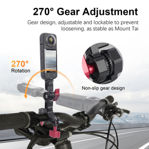 360° drehbares Fahrradlenker-Halterungsset mit Teleskop-Selfie-Stick für <span class=keywords><strong>Action</strong></span>-Kamera/Smartphone (Kunststoff & Aluminiumlegierung) - Product Image 2
