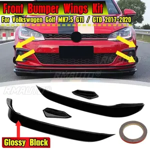 Kit de Alerones Delanteros, Alerones Laterales, Spoiler para VW Golf MK7.5 R-Line GTI GTD - Product Image 1