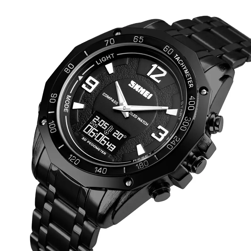 SKMEI 1464 watch men Luxury Compass Temperature Electronic men Wristwatch Fashion Calorie Pedometer Sport Wristwatch Men Watches