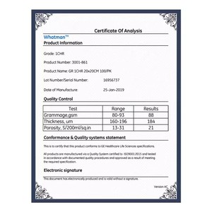 <span class=keywords><strong>Carta</strong></span> da filtro cromatografica Whatman3030-861/303010133/3MM <span class=keywords><strong>carta</strong></span> da filtro elettroforesi WB 20*20cm - Product Image 6