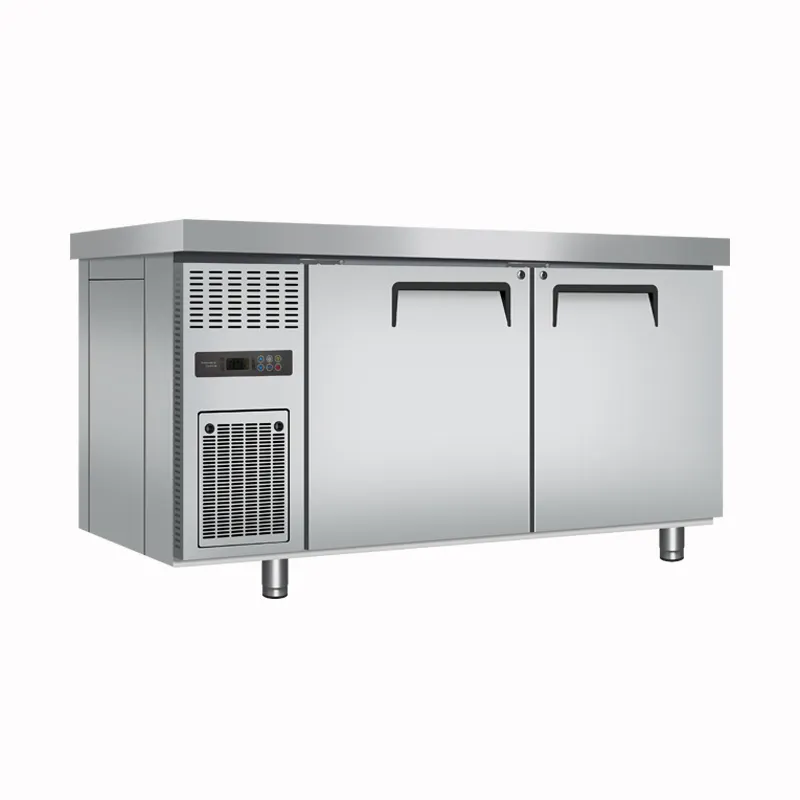 Refrigerador comercial de estilo americano para restaurante, refrigerador de doble puerta debajo de la encimera de fábrica, gran oferta