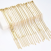 Bracelet chaîne et maillons en acier inoxydable pour femme, plaqué or 18 carats, polyvalent, simple, pour tous les jours, bijou basique inaltérable, cadeau