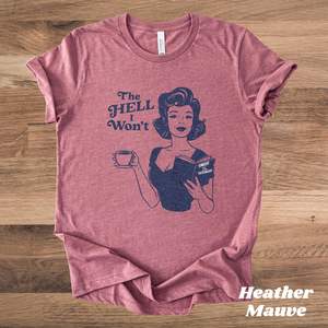 T-Shirt Retrò Femminista da Donna, Manica Corta, Collo Tondo, Stampa Vintage, 100% Cotone Jersey, Vestibilità Regolare, Per Tutte le Stagioni - Product Image 2