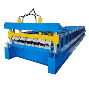 Machine de formage de panneaux de toiture automatique 1200 mm, Maquinas Para Tr4 Tr3 Tr5 Tr6, pour la fabrication de tôle en Perou - Product Image 1