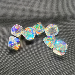 7 PCS đầy màu sắc nhiều mặt kính xúc xắc bộ cho RPG DND, Tabletop chơi <span class=keywords><strong>game</strong></span>, thu gom | hộp quà tặng cao cấp & Thiết kế bền - Product Image 2