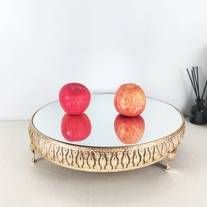Supporto per Torta in Ferro Stile Europeo, Decorazione per Casa e Feste, Vassoio Specchiato in Metallo - Product Image 3