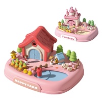 Maison de poupée magique, ensemble de jeu pour filles, contrôle magnétique, château/ferme mobile, maison de poupée, jeu de simulation, jeu de table pour enfants
