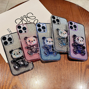 Nueva Funda de Teléfono con Diseño de Osito Adorable y Efecto de Arena Movediza para iPhone 17E15 14 13 <span class=keywords><strong>Pro</strong></span> Max, Funda Protectora de TPU a Prueba de Golpes - Product Image 2