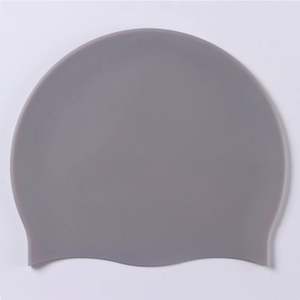 Bonnet de bain professionnel unisexe Mairun823 pour adultes, couleur unie, imperméable, en silicone, confortable, tendance, grande taille, pour l'entraînement et la natation - Product Image 4