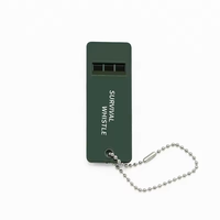Anthrive 7x2.8cm Vert Plastique Haute Fréquence Sauvetage Extérieur Sécurité Urgence Multi Audio Sifflet pour Randonnée Camping