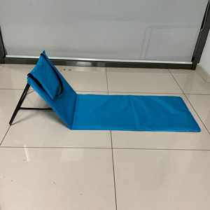 Estera de tierra de playa en Citrus Stripe Tumbona reclinable para acampar al aire libre Playa Plegable Cama ligera Arena - Product Image 5