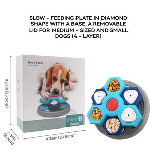 2025 mainan Puzzle hewan peliharaan multifungsi mangkuk makanan lambat dengan Area jilat untuk mencegahnya dari produk hewan peliharaan terbenam - Product Image 6