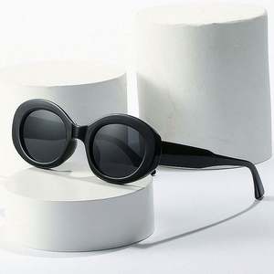 Gafas de Sol Redondas Punk para Hombre, con Logotipo Personalizado, Última Moda, Montura Grande Azul, Gafas de Sol Ovaladas para Mujer - Product Image 2