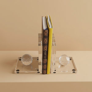 Resin Inlay Movable 2-Piece <b>Book</b> Holder Contemporary Design Vertical Pattern Decorative Bookends Home Decor for <b>book</b> Shelf - Product Image 3