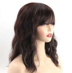 วิกผมบ็อบสั้นทรงโค้งมี<span class=keywords><strong>ผม</strong></span>ม้ายาวสะพายไหล่วิก<span class=keywords><strong>ผม</strong></span>สังเคราะห์<span class=keywords><strong>หยักศก</strong></span>สำหรับ<span class=keywords><strong>สาว</strong></span>คอสเพลย์บ๊อบ - Product Image 4