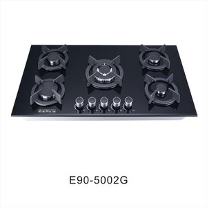 Estufa <span class=keywords><strong>de</strong></span> Cocina <span class=keywords><strong>de</strong></span> <span class=keywords><strong>Gas</strong></span> con 5 Quemadores y Panel <span class=keywords><strong>de</strong></span> Vidrio Negro, para Uso Doméstico y Comercial, Compatible con GLP/<span class=keywords><strong>Gas</strong></span> Natural, Empotrable, para Exteriores, Hoteles y Automóviles - Product Image 1