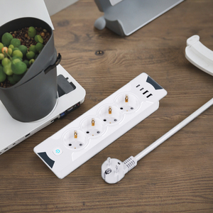 2026 New Design Desktop Socket Embedded Socket 2M Line 4AC Hidden Extension Cord with <b>USB</b>-A TYPE-<b>C</b> Multi-function Power Strip - Product Image 5