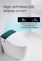 Toilette japonaise 110v /220vsmart Toilette automatique sans rebord Salle de bain montée au sol Toilettes intelligentes Cuvette
