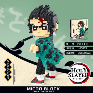 Giocattoli Educativi per Adulti, Blocchi da Costruzione, <span class=keywords><strong>Personaggi</strong></span> Anime <span class=keywords><strong>Giapponesi</strong></span>, Modelli 3D, Action Figure, Micro Blocchi in Plastica ABS, Scala 1:1 - Product Image 6
