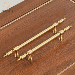 Poignées de meubles CHENLANG réglables de style cour royal moderne en laiton satiné, poignées de tiroir, boutons de <span class=keywords><strong>commode</strong></span>, boutons de placard pour chambre et cuisine - Product Image 3