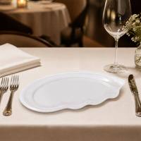 Assiette de service incassable en mélamine, compatible lave-vaisselle, légère, empilable, de qualité alimentaire, réutilisable pour l'hôtellerie, la restauration et les services de traiteur