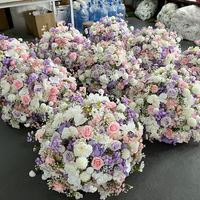 Guirlande de roses artificielles en soie rose et violette de 2 m pour décoration de fête d'anniversaire Sweet 16 et arrangement floral de mariage