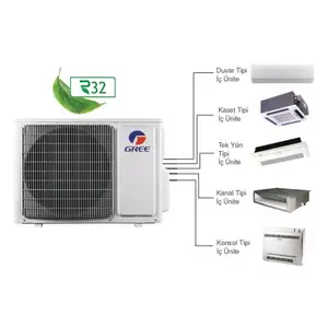 Gree Lomo-enfriador de aire acondicionado LED R32 24000btu, piezas de temporizador de pared, cuadradas Rohs, oferta