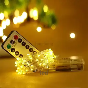 Led Lichtslingers Bruiloft Decoratie Koperdraad Kerst Voor Afstandsbediening