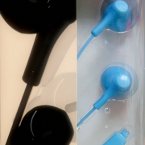 Auricolari cablati 35mm con microfono a mani libere in 5 colori blu grigio rosso bianco nero per il commercio all'ingrosso - Product Image 1