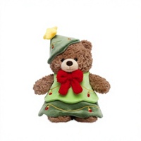 Adorable Ours en Peluche de Noël avec Rembourrage en Polyester et Coton PP, Grande Peluche Parfaite pour Cadeau Unisexe de Noël et Anniversaire