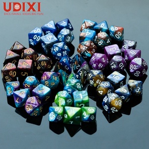 Udixi Poliédrico Plástico Acrílico RPG Venta al por mayor Dungeons and Dragons <span class=keywords><strong>Dice</strong></span> <span class=keywords><strong>Set</strong></span> <span class=keywords><strong>Color</strong></span> Mixto - Product Image 1