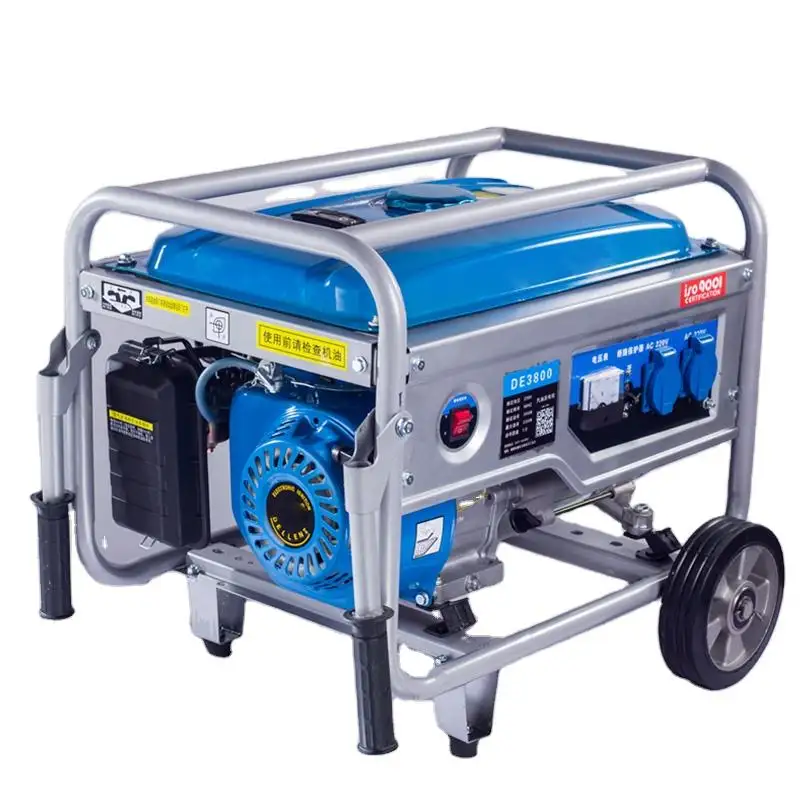 3kw household small portable manual electric 220/380v 7.5hp Engine Petrol Gasoline Generators household small portable
