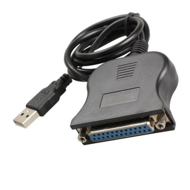 USB to DB25 parallel port cable, USB to 25-pin parallel port printing cable, notebook dot matrix printer connection cable