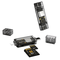 Adaptador Micro OTG Universal 3 en 1, USB Tipo-C, USB 3.0, Lector de Tarjetas TF/SD Externo para Teléfono, Android, Laptop