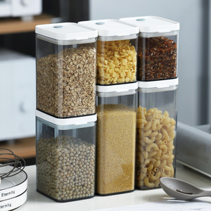 Recipiente hermético de plástico para café y té de bajo precio, juego de contenedores de almacenamiento de alimentos con tapas - Product Image 6