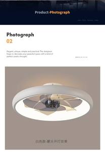 Modern <b>Metal</b> Smart <b>Fan</b>, Ultra Quiet (<30dB) DC Motor, 3-Color Adjustable, 6-Speed, 5-Blade for Bedroom, with Timing - Product Image 6