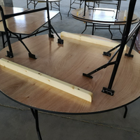 Table ronde pliante en contreplaqué 48 "60" 66 "72" Bjflamingo Table de salle à manger pliante pour banquet de mariage en plein air et hôtel