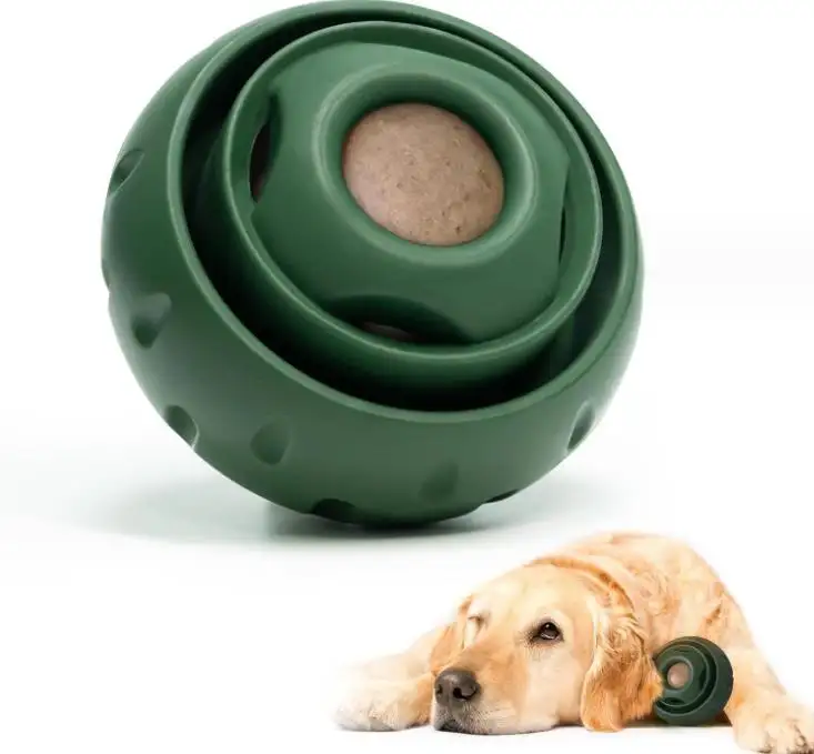 Giocattoli per cibo per cani nuovo pupupe di Woof ricaricabile e facile da pulire in gomma naturale palla a lunga durata stampo in Silicone semplice durevole giocattolo da masticare per animali domestici