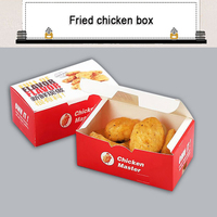 Cajas de Embalaje Personalizadas al por Mayor para Pollo Frito Estilo KFC, Caja de Cartón con Impresión en Dorado para Alimentos como Alitas de Pollo y Papas Fritas