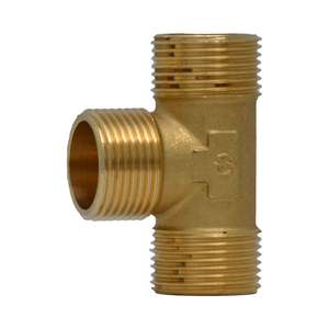 Raccord en T mâle en laiton jaune 3/4 \ "16mm taille forgeage coulée techniques connexion à souder basse pression plaqué Surface boîte emballage - Product Image 1