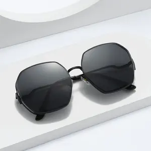 Dl Bril Grote Onregelmatige Frame Zonnebril Mode Js Holle Brillen Uv400 Gradiënt Zonnebril Heren 2024