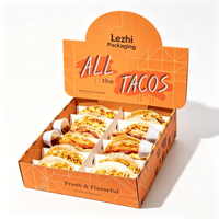Boîtes à emporter pour tacos mexicains en carton blanc biodégradable, écologiques, recyclables et jetables avec logo personnalisé
