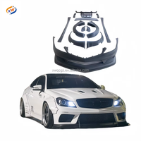 Pour mercedes-benz AMG C63 W204 LB Style Kit de carrosserie ailes larges pare-chocs avant jupes latérales diffuseur arrière aileron arrière
