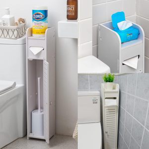 Stockage d'écart <span class=keywords><strong>de</strong></span> stockage <span class=keywords><strong>de</strong></span> papier toilette étanche adapté aux petites toilettes support <span class=keywords><strong>de</strong></span> rangement <span class=keywords><strong>de</strong></span> toilette multifonctionnel étagère réglable - Product Image 5