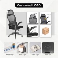 Chaise de bureau ergonomique au design moderne de luxe avec appui-tête réglable, pivotante en tissu maillé confortable pour un usage domestique