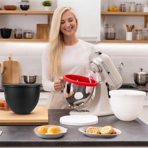 Insert de bol mélangeur polyvalent en silicone de qualité alimentaire pour batteurs sur socle inclinable de 5 litres - Product Image 1